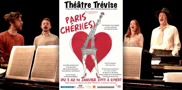 "Paris Chéri(es)" passe en revue le Paris coquin au Théâtre Trévise du 3 au 14 janvier 2017