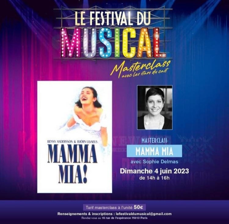 Mamma Mia masterclasse festival du musical 2023 Sophie Delmas